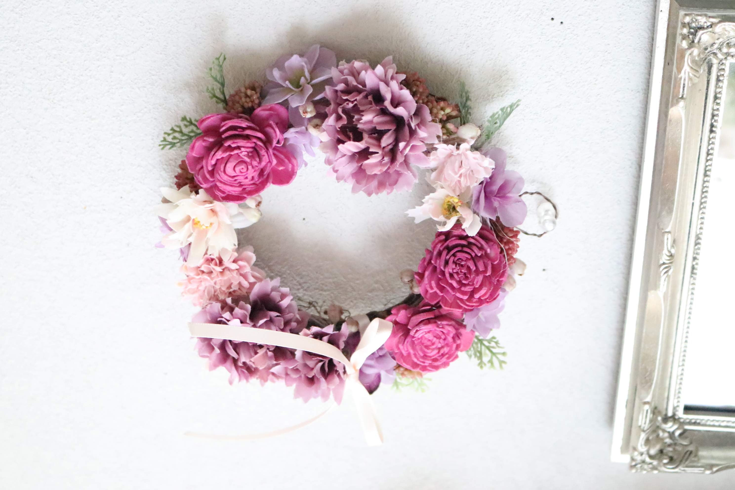 フラワーリース＜pink＞